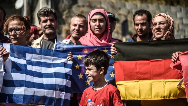 refugee greek flag