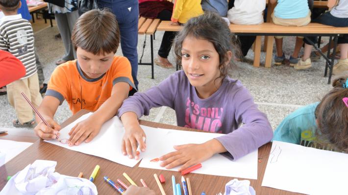 First school bell for refugee and migrant children in Greece