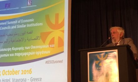 EESC President Dassis & PM Tsipras @  EUROMED Summit of Economic & Social Councils