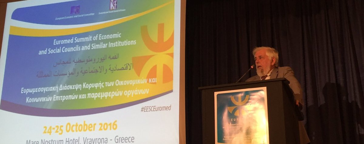 EESC President Dassis & PM Tsipras @  EUROMED Summit of Economic & Social Councils