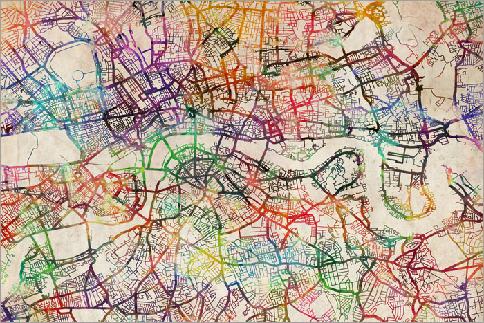 419 london map poster