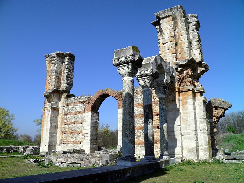 The imposing basilica next to the Forum and its gagantic pillars also known as Basilica B Philippi 7272621716