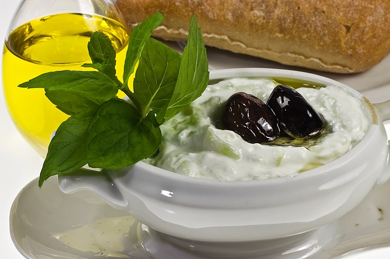 800px Tzatziki meze or appetizer also used as a sauce