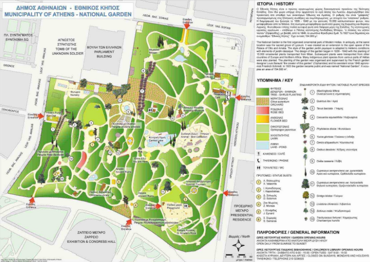 Map of the National Garden