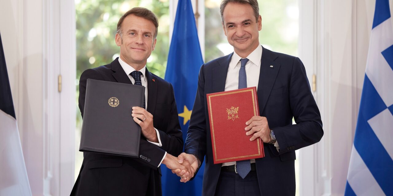 Prime Minister Kyriakos Mitsotakis’ Statements following his meeting with the President of France Emmanuel Macron and the signing of agreements between Greece and France, at Maximos Mansion